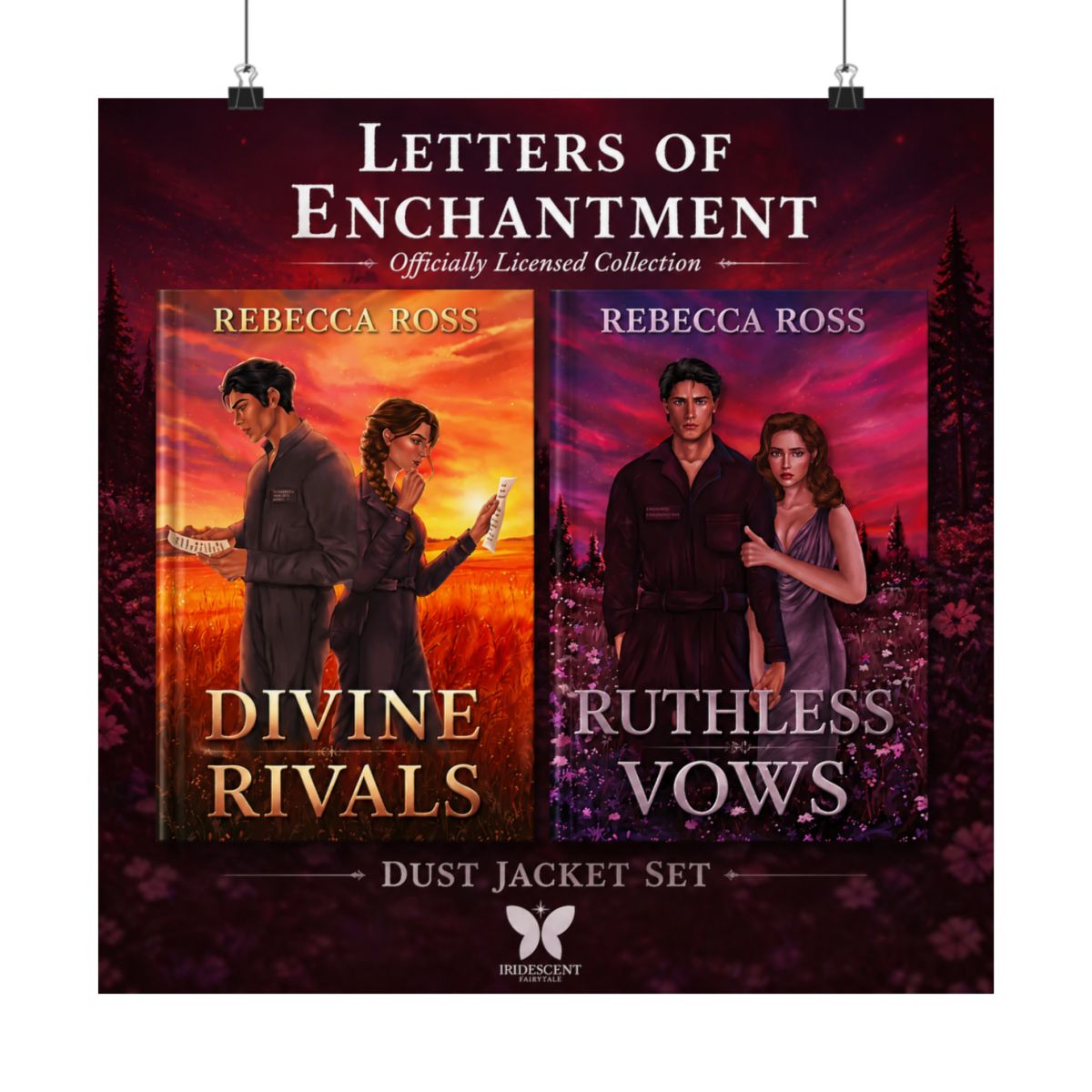 Letters of Enchantment Series by Rebecca Ross - Metallic Foiled Dust Jacket Set - Officially Licensed - alternate angle 5, merchandise
