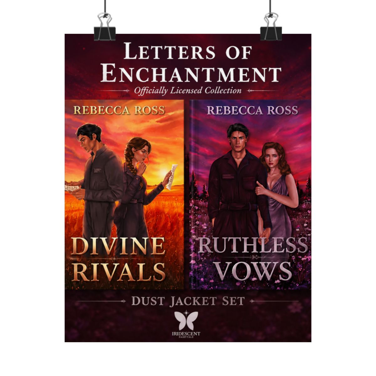 Letters of Enchantment Series by Rebecca Ross - Metallic Foiled Dust Jacket Set - Officially Licensed - alternate angle 3, merchandise