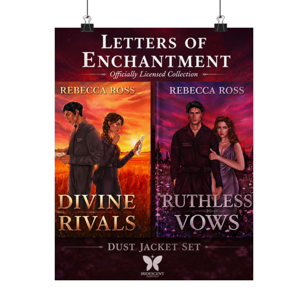 Letters of Enchantment Series by Rebecca Ross - Metallic Foiled Dust Jacket Set - Officially Licensed - alternate angle 2, merchandise