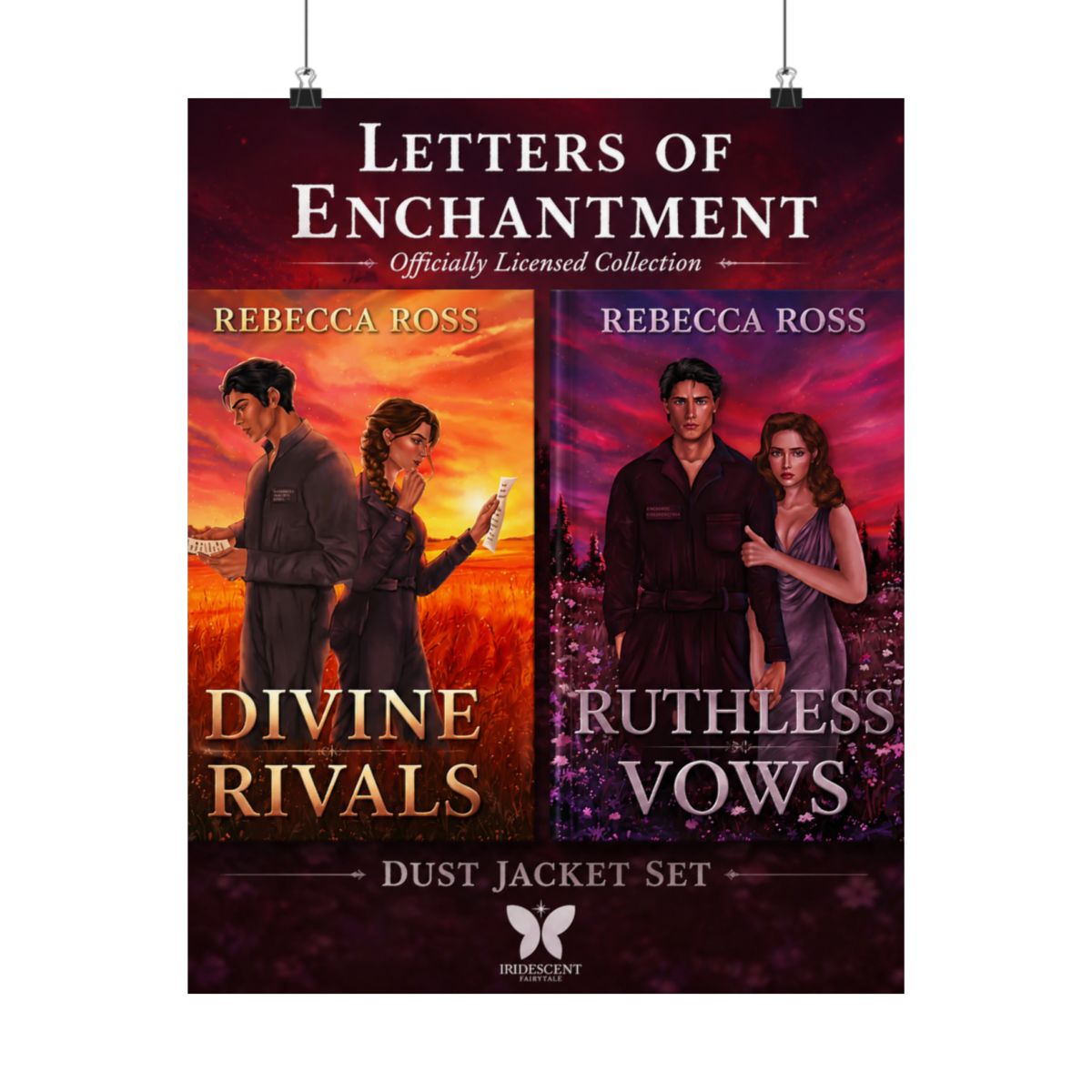 Letters of Enchantment Series by Rebecca Ross - Metallic Foiled Dust Jacket Set - Officially Licensed - alternate angle 1, merchandise