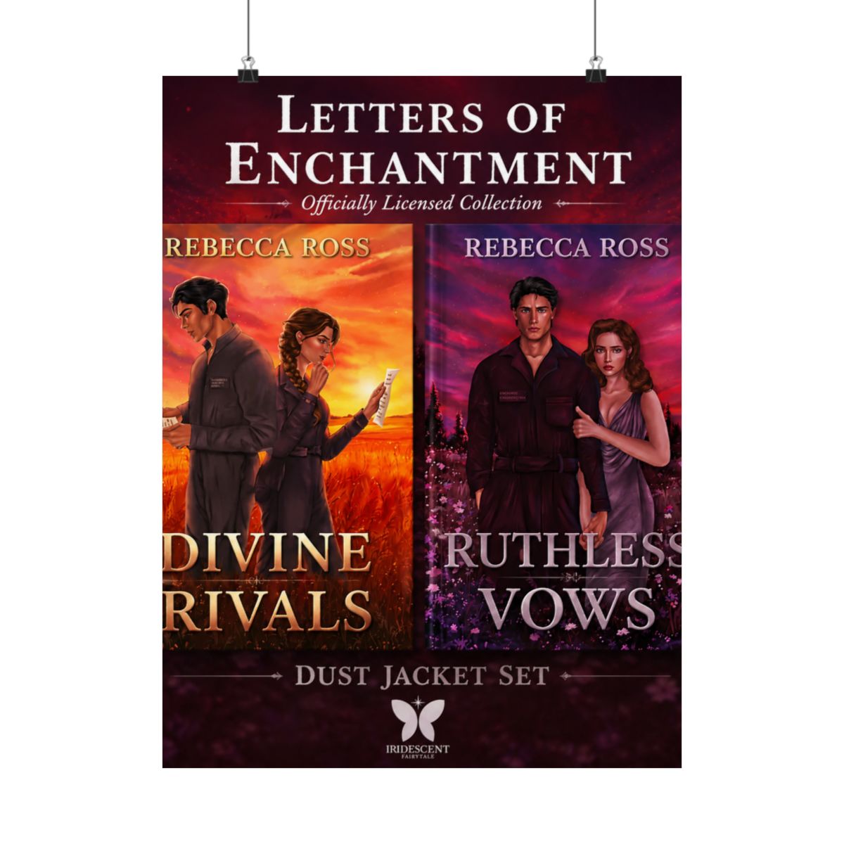 Letters of Enchantment Series by Rebecca Ross - Metallic Foiled Dust Jacket Set - Officially Licensed
