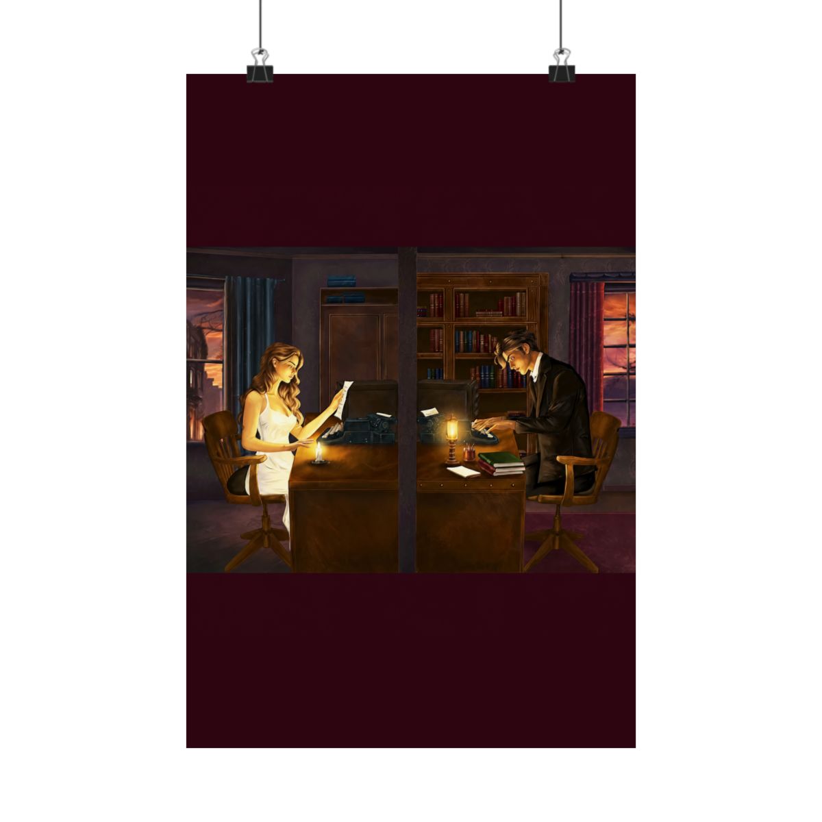 Letters of Enchantment Series by Rebecca Ross - Dual Typewriters Art Print #1 - Officially Licensed - alternate angle 5, merchandise