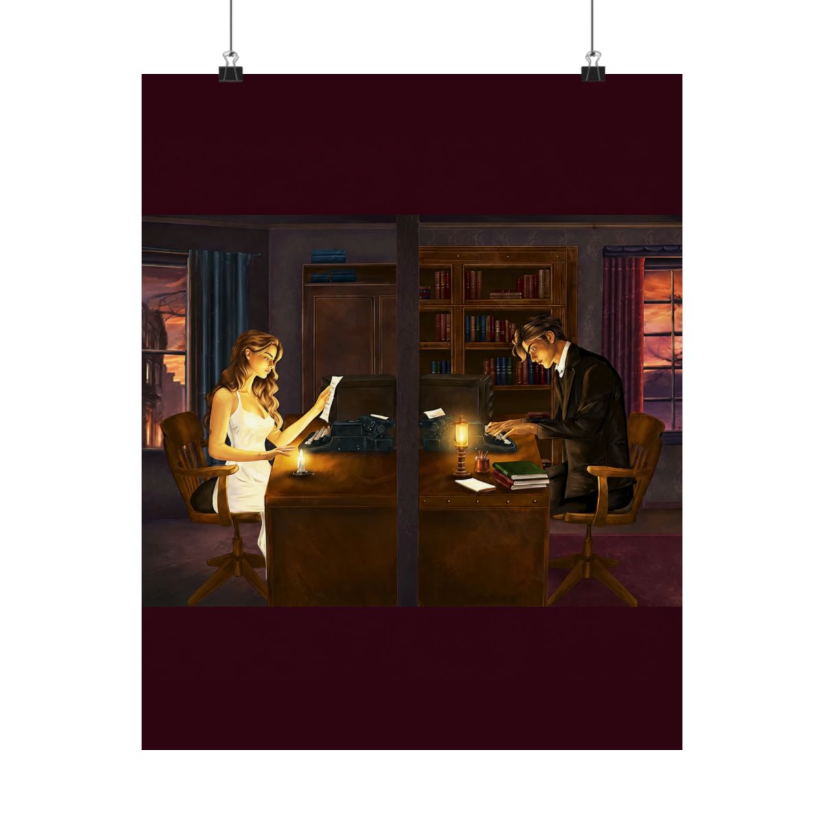 Letters of Enchantment Series by Rebecca Ross - Dual Typewriters Art Print #1 - Officially Licensed - alternate angle 4, merchandise