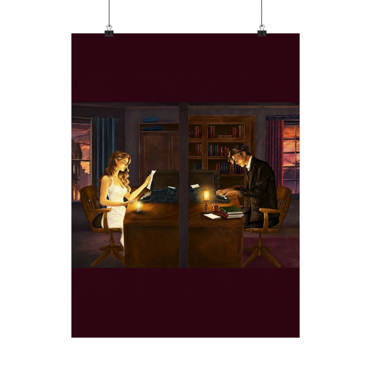 Letters of Enchantment Series by Rebecca Ross - Dual Typewriters Art Print #1 - Officially Licensed - alternate angle 3, merchandise